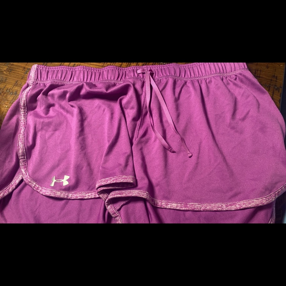 Under armour large shorts purple